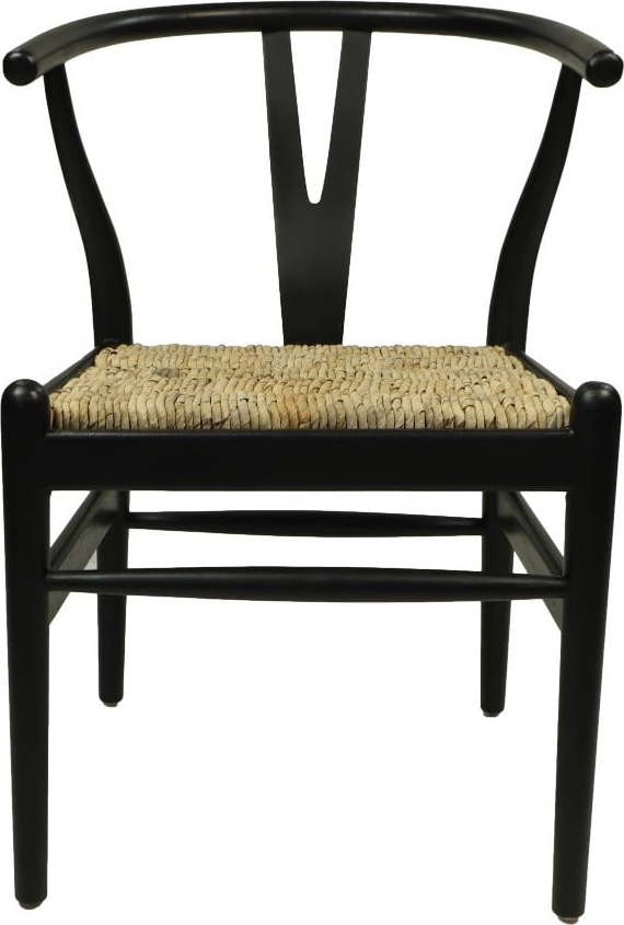 Černá jídelní židle z mahagonového dřeva Wishbone - HSM collection HSM collection