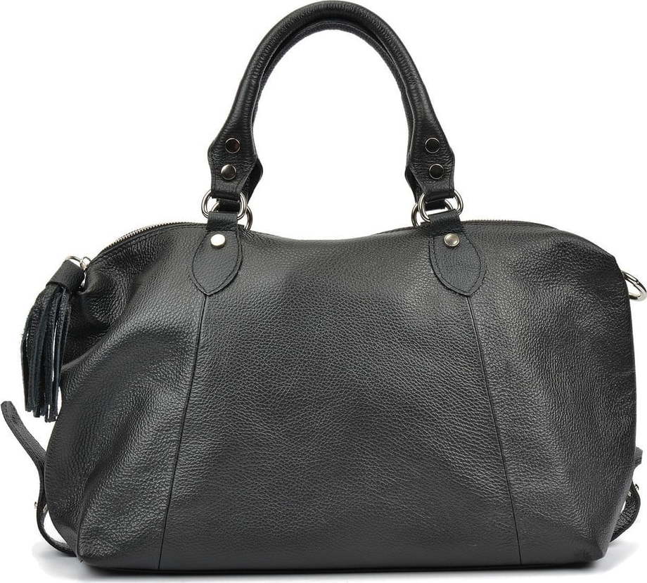 Černá kožená kabelka Mangotti Bags Vivi Mangotti Bags