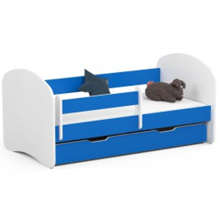 Dětská postel SMILE 140x70 cm - modrá Akord