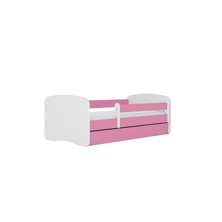 Dětská postel bez úložného prostoru Babydream 70x140 cm Bílá + růžová Bez matrace Signal-nabytek