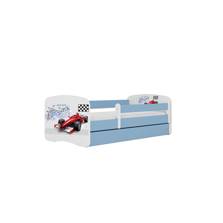 Dětská postel bez úložného prostoru Babydream 70x140 cm - formule Bílá + modrá Pěnová matrace Signal-nabytek
