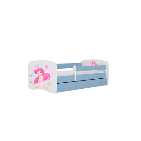 Dětská postel bez úložného prostoru Babydream 70x140 cm - víla Bílá + modrá Pěnová matrace Signal-nabytek