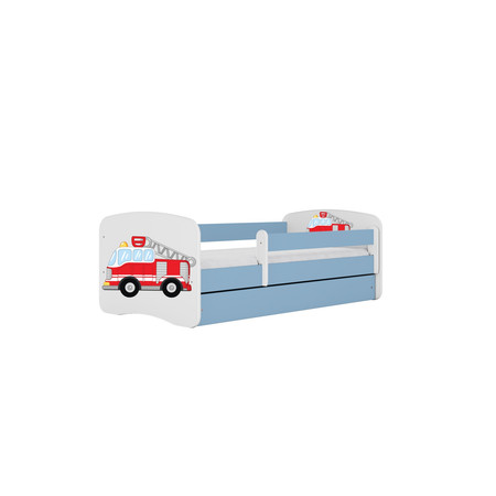 Dětská postel bez úložného prostoru Babydream 80x180 cm - auto Bílá + modrá Bez matrace Signal-nabytek