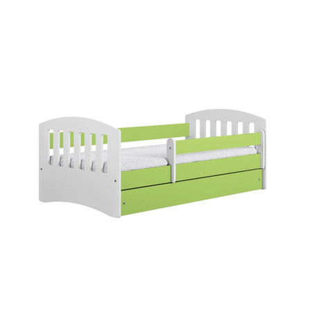Dětská postel bez úložného prostoru Classic 80x140 cm Bez matrace Bílá + zelená Signal-nabytek