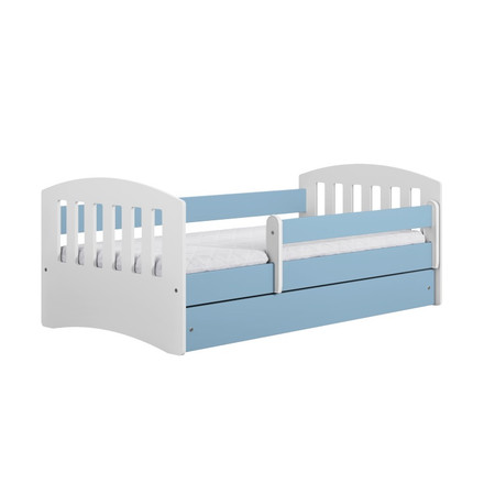 Dětská postel s úložným prostorem Classic 80x140 cm Bez matrace Bílá + modrá Signal-nabytek