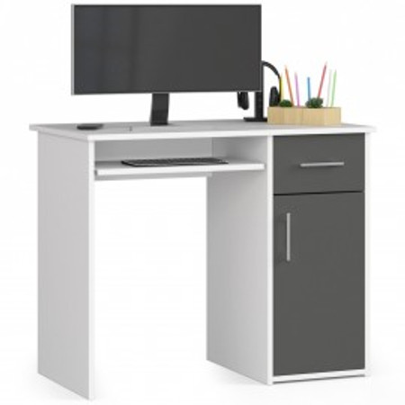 Počítačový stůl PIN - bílá/grafit Akord