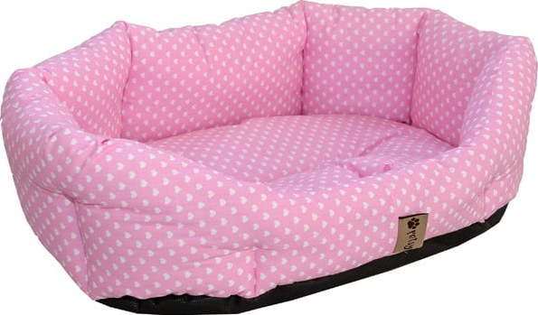 Růžový bavlněný pelíšek 75x60 cm Pinky - Petsy Petsy