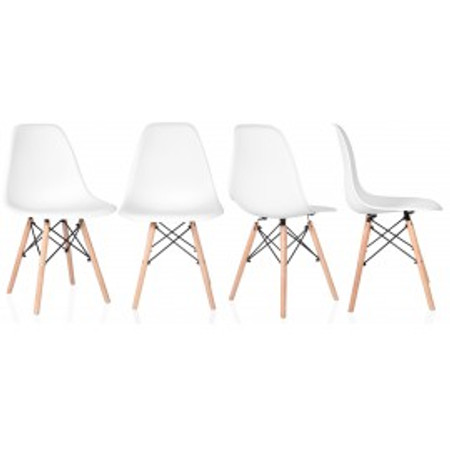 Set skandinavských židlí CF-1 - bílá Akord