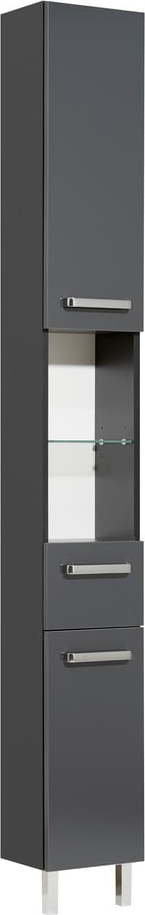 Tmavě šedá vysoká koupelnová skříňka 25x196 cm Set 311 - Pelipal Pelipal
