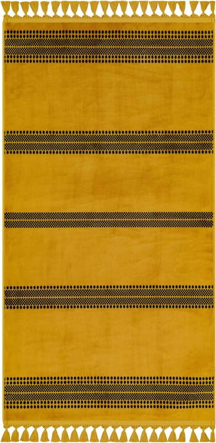 Žlutý pratelný koberec 150x80 cm - Vitaus Vitaus