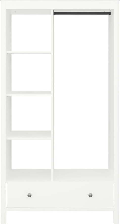 Bílá otevřená šatní skříň 90x170 cm Tromsö - Tvilum Tvilum