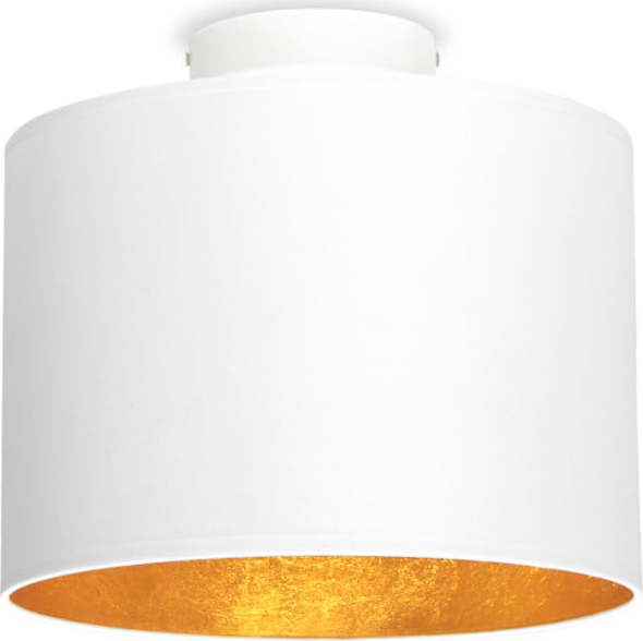 Bílé stropní svítidlo s detailem ve zlaté barvě Sotto Luce MIKA S