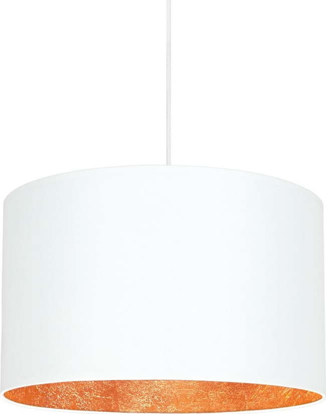 Bílé stropní svítidlo s vnitřkem v měděné barvě Sotto Luce Mika
