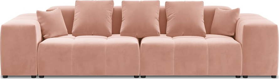 Růžová sametová pohovka 320 cm Rome Velvet - Cosmopolitan Design Cosmopolitan design