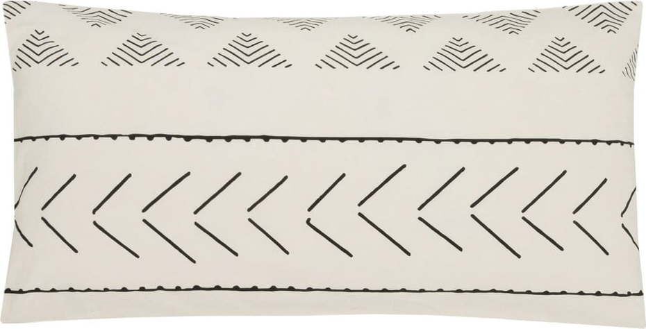 Sada 2 béžových dekorativních povlaků na polštář z bavlněného perkálu Westwing Collection Kohana
