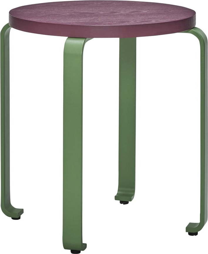 Zeleno-fialová stolička z jasanového dřeva Smile - Hübsch Hübsch