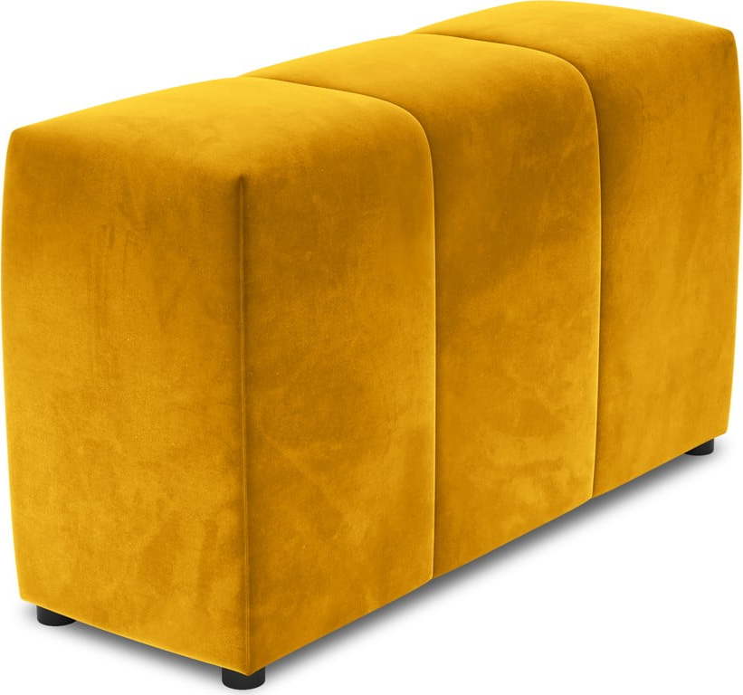 Žlutá sametová opěrka k modulární pohovce Rome Velvet - Cosmopolitan Design Cosmopolitan design