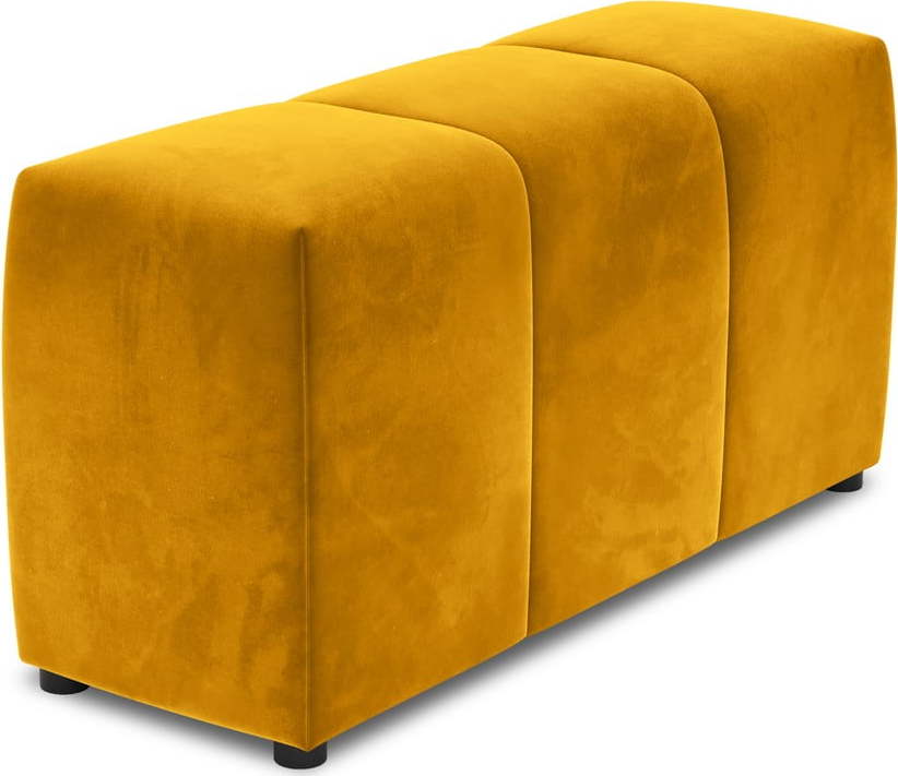 Žlutá sametová područka k modulární pohovce Rome Velvet - Cosmopolitan Design Cosmopolitan design