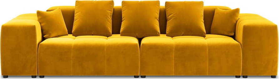 Žlutá sametová pohovka 320 cm Rome Velvet - Cosmopolitan Design Cosmopolitan design