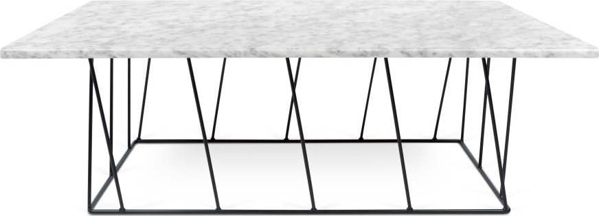 Bílo-černý mramorový konferenční stolek 120x76 cm Helix - TemaHome TemaHome