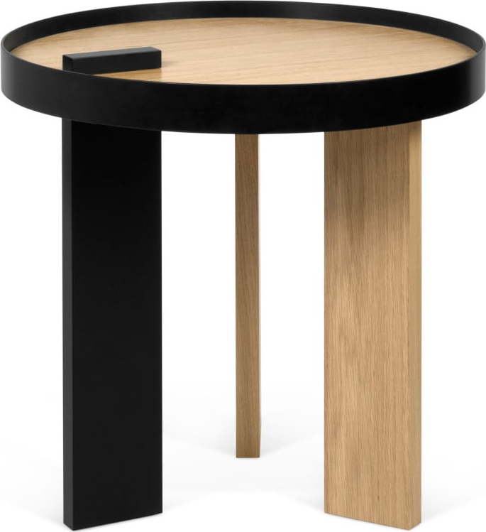 Kulatý odkládací stolek v dekoru dubu ø 50 cm Bruno - TemaHome TemaHome