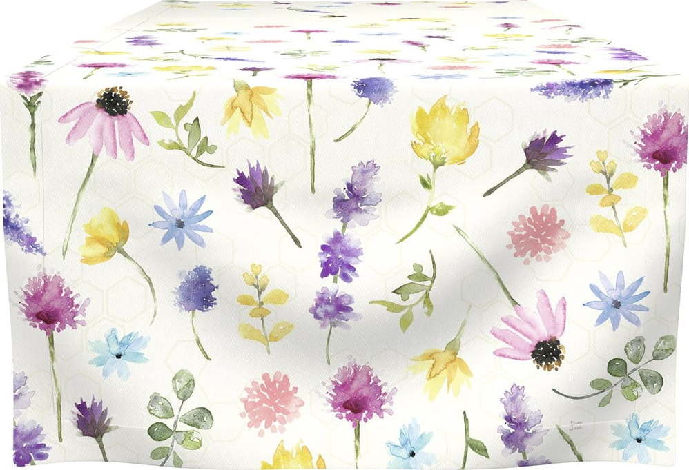 Běhoun na stůl z bio bavlny 150x45 cm Summer Bees - IHR IHR