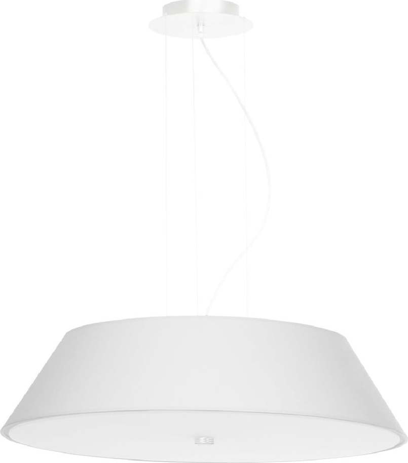Bílé závěsné svítidlo se skleněným stínidlem ø 60 cm Hektor – Nice Lamps Nice Lamps
