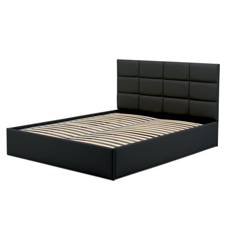Čalouněná postel TORES II bez matrace rozměr 160x200 cm - Eko-kůže Černá eko-kůže SG-nábytek