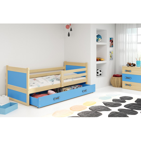 Dětská postel RICO 200x90 cm Modrá Borovice BMS