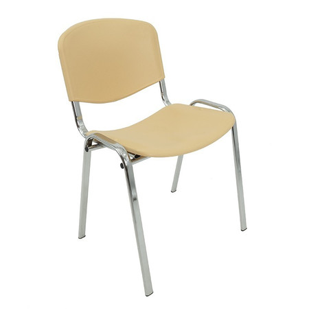 Konferenční plastová židle ISO CHROM Béžová Mazur