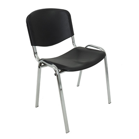 Konferenční plastová židle ISO CHROM Černá Mazur