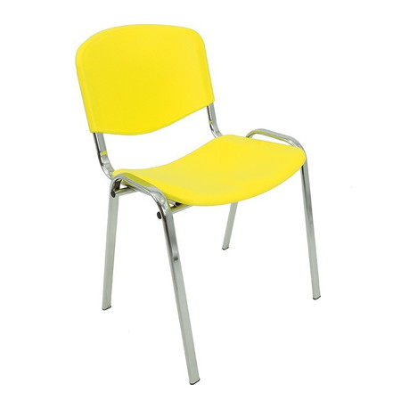Konferenční plastová židle ISO CHROM Žlutá Mazur