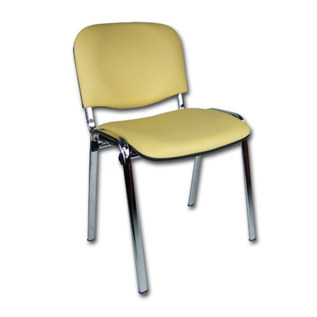 Konferenční židle ISO eko-kůže CHROM Okrová D28 EKO Mazur