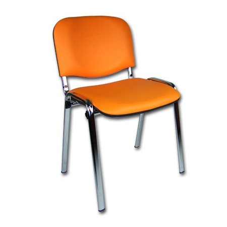 Konferenční židle ISO eko-kůže CHROM Oranžová D20 EKO Mazur