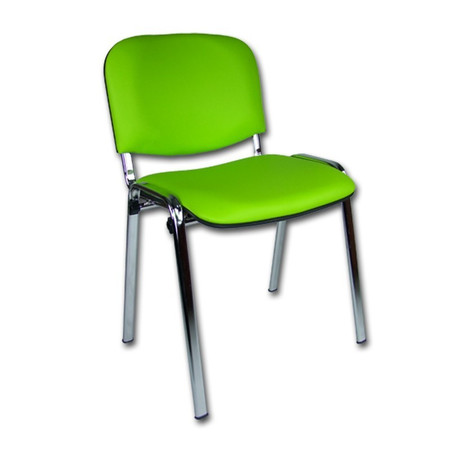 Konferenční židle ISO eko-kůže CHROM Žlutozelená D5 EKO Mazur