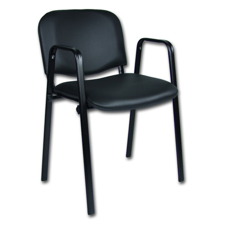 Konferenční židle ISO eko-kůže s područkami Černá D1 EKO Mazur