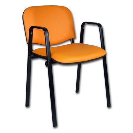 Konferenční židle ISO eko-kůže s područkami Oranžová D20 EKO Mazur