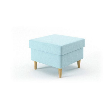 Kvalitní čalouněný taburet (podnožka) Světle modrá SG-nábytek