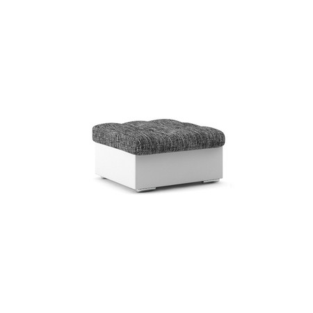 Podnožka VEGAS Tmavě šedá/bílá eko-kůže SG-nábytek