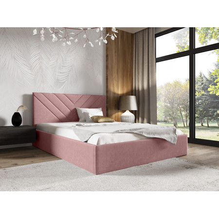 Postel LUCY 3 160x200 cm Světle růžová SG-nábytek
