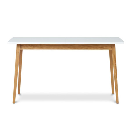 Rozkladací jídelní stůl FRISK 160 cm - bílá/dub SG-nábytek