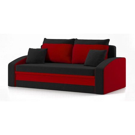 Rozkládací pohovka HEWLET Černá/červená SG-nábytek