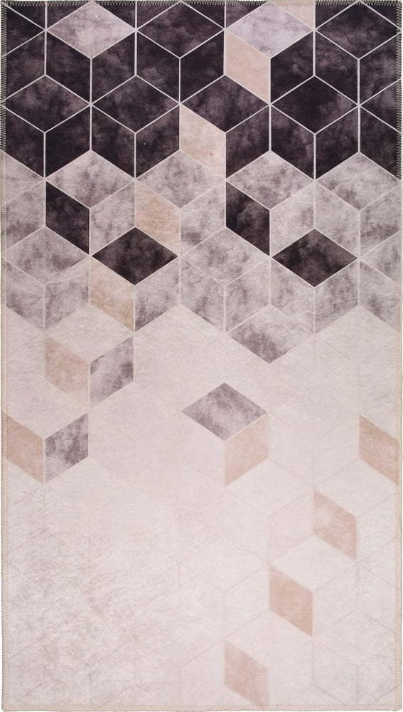 Šedo-krémový pratelný koberec 180x120 cm - Vitaus Vitaus