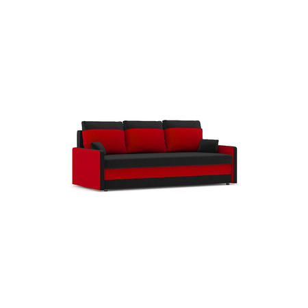 Velká rozkládací pohovka MILTON Černá/červená SG-nábytek