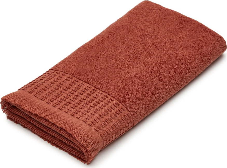 Bavlněný ručník v cihlové barvě 70x140 cm Veta – Kave Home Kave Home