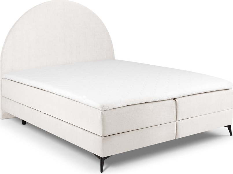 Béžová boxspring postel s úložným prostorem 160x200 cm Sunrise – Cosmopolitan Design Cosmopolitan design