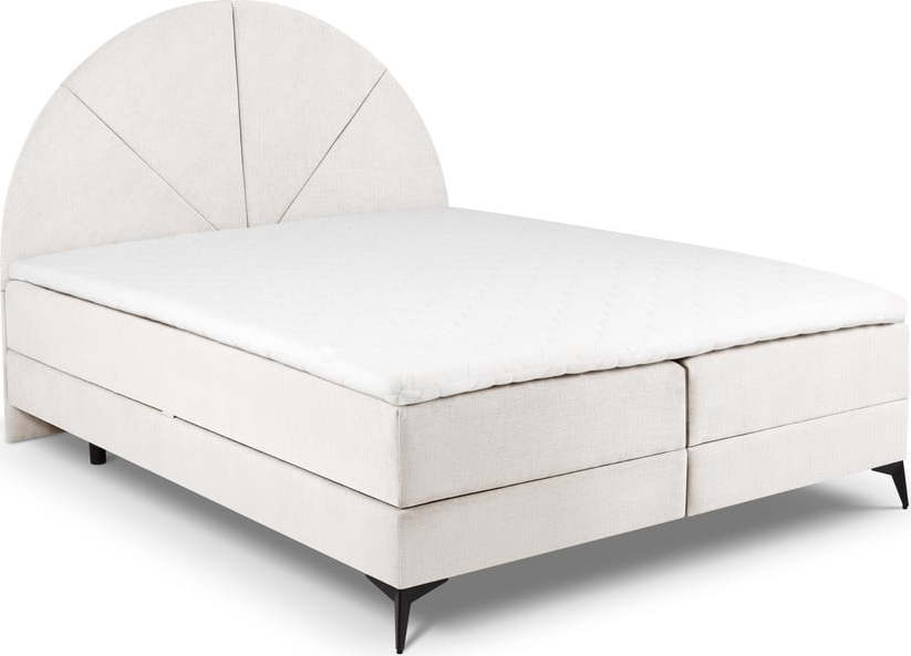 Béžová boxspring postel s úložným prostorem 160x200 cm Sunset – Cosmopolitan Design Cosmopolitan design