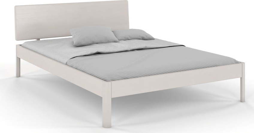 Bílá dvoulůžková postel z borovicového dřeva 200x200 cm Ammer – Skandica SKANDICA