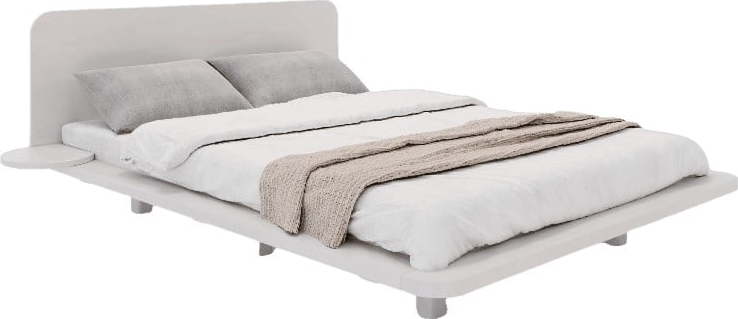 Bílá dvoulůžková postel z bukového dřeva 200x200 cm Japandic – Skandica SKANDICA