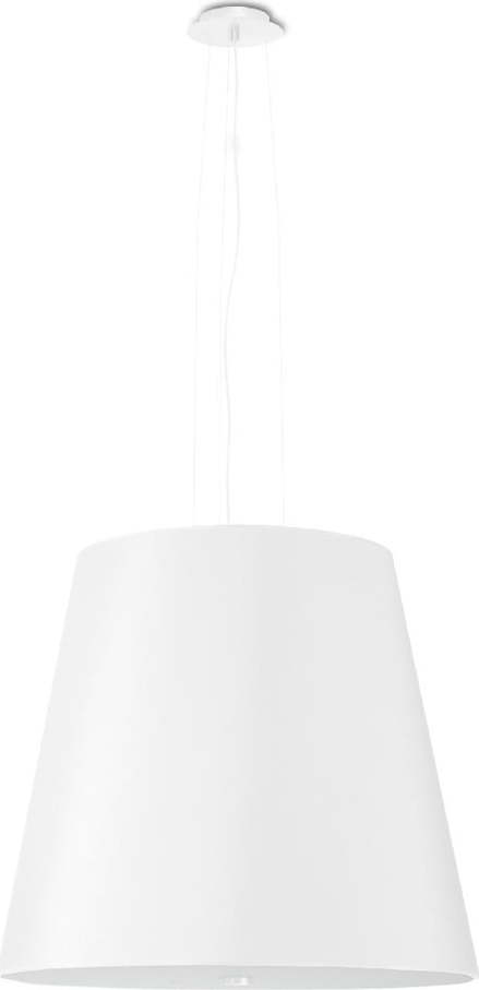 Bílé závěsné svítidlo se skleněným stínidlem ø 50 cm Tresco – Nice Lamps Nice Lamps